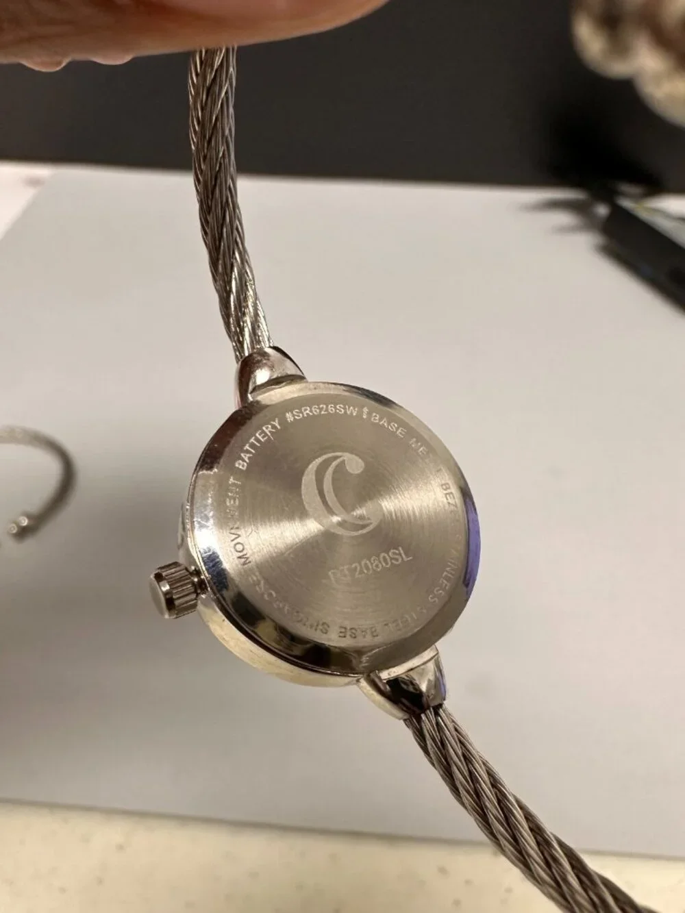 Charming Charlie Watch Womens Silver Tone Matching Bracelet Cuff Band Works